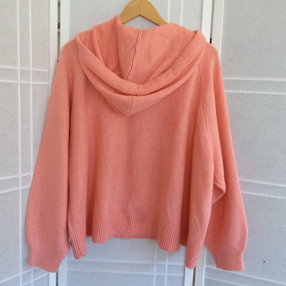 L.O.G.G. NWOT! Peach pink hooded oversized boxy fit sweater - Picture 2 of 8